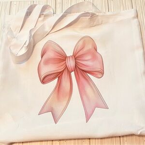 Pink Bow Tote Bag